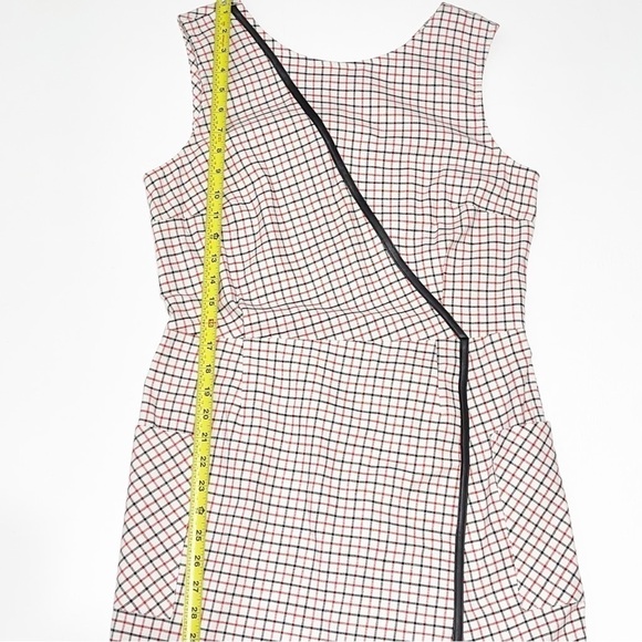 NWT Band of Outsiders Woman Ivory and Multi Color Checker Pattern Dress S - Picture 14 of 16